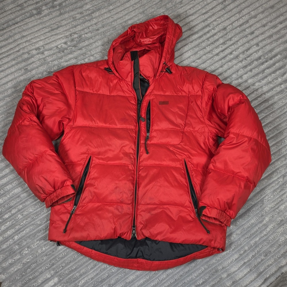 RLX Polo Sport Men's Down Puffer Jacket Red Ripstop Nylon Size M Vintage